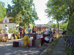 Loppemarked på Lighedsvej, aug. 2000 - Foto: Kurt Smith